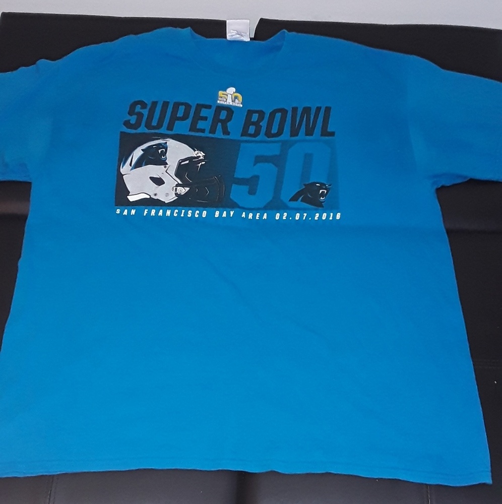 Majestic Carolina Panthers super bowl 50 XL T Shir